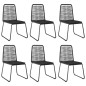 vidaXL Gartenstühle 6 Stk. Poly Rattan Schwarz vidaXL Gartenstühle 6 Stk. Poly Rattan Schwarz