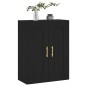 vidaXL Wandschrank Schwarz 69,5x34x90 cm Holzwerkstoff vidaXL Wandschrank Schwarz 69,5x34x90 cm Holzwerkstoff