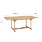 vidaXL Ausziehbarer Gartentisch 150-200 x 100 x 75 cm Massivholz Teak vidaXL Ausziehbarer Gartentisch 150-200 x 100 x 75 cm Massivholz Teak