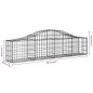 vidaXL Gabione mit Hochbogen 200x30x40/60 cm Verzinktes Eisen vidaXL Gabione mit Hochbogen 200x30x40/60 cm Verzinktes Eisen