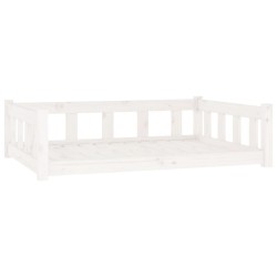vidaXL Hundebett Weiß 105,5x75,5x28 cm Massivholz Kiefer