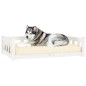 vidaXL Hundebett Weiß 105,5x75,5x28 cm Massivholz Kiefer vidaXL Hundebett Weiß 105,5x75,5x28 cm Massivholz Kiefer