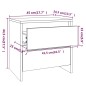 vidaXL Nachttisch Räuchereiche 45x34,5x44,5 cm Holzwerkstoff vidaXL Nachttisch Räuchereiche 45x34,5x44,5 cm Holzwerkstoff