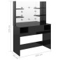 vidaXL Schminktisch mit LED-Beleuchtung 100x40x135 cm MDF vidaXL Schminktisch mit LED-Beleuchtung 100x40x135 cm MDF