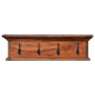 vidaXL Wandgarderobe 70x10x20 cm Teak Massivholz vidaXL Wandgarderobe 70x10x20 cm Teak Massivholz