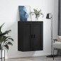 vidaXL Wandschrank Schwarz 69,5x34x90 cm Holzwerkstoff vidaXL Wandschrank Schwarz 69,5x34x90 cm Holzwerkstoff