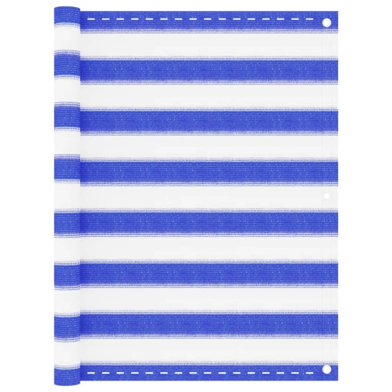 vidaXL Balkon-Sichtschutz Blau und Weiß 90x400 cm HDPE vidaXL Balkon-Sichtschutz Blau und Weiß 90x400 cm HDPE