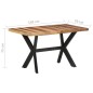 vidaXL Esstisch 140x70x75 cm Massivholz Honigfarben vidaXL Esstisch 140x70x75 cm Massivholz Honigfarben