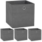 vidaXL Aufbewahrungsboxen 4 Stk. Vliesstoff 32x32x32 cm Grau vidaXL Aufbewahrungsboxen 4 Stk. Vliesstoff 32x32x32 cm Grau