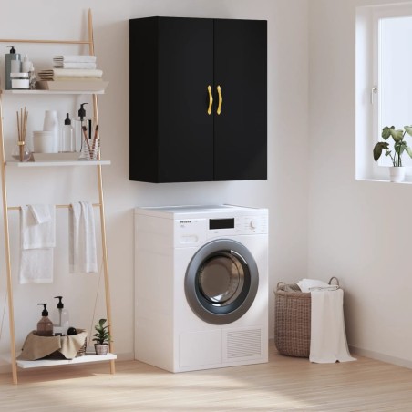 vidaXL Wandschrank Schwarz 69,5x34x90 cm