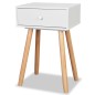 vidaXL Nachttisch 2 Stk. Kiefernholz Massiv 40 x 30 x 61 cm Weiß vidaXL Nachttisch 2 Stk. Kiefernholz Massiv 40 x 30 x 61 cm Weiß