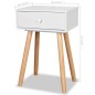 vidaXL Nachttisch 2 Stk. Kiefernholz Massiv 40 x 30 x 61 cm Weiß vidaXL Nachttisch 2 Stk. Kiefernholz Massiv 40 x 30 x 61 cm Weiß