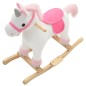 Schaukeltier Einhorn Plüsch 65x32x58 cm Weiß und Rosa Schaukeltier Einhorn Plüsch 65x32x58 cm Weiß und Rosa