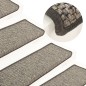 vidaXL Treppenmatten Selbstklebend Sisal 15Stk. 65x21x4cm Grau & Beige vidaXL Treppenmatten Selbstklebend Sisal 15Stk. 65x21x4cm Grau & Beige