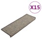 vidaXL Treppenmatten Selbstklebend Sisal 15Stk. 65x21x4cm Grau & Beige vidaXL Treppenmatten Selbstklebend Sisal 15Stk. 65x21x4cm Grau & Beige