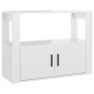 vidaXL Sideboard Hochglanz-Weiß 80x30x60 cm Holzwerkstoff vidaXL Sideboard Hochglanz-Weiß 80x30x60 cm Holzwerkstoff