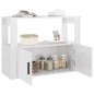 vidaXL Sideboard Hochglanz-Weiß 80x30x60 cm Holzwerkstoff vidaXL Sideboard Hochglanz-Weiß 80x30x60 cm Holzwerkstoff