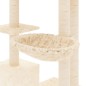 vidaXL Kratzbaum mit Sisal-Kratzsäulen Creme 142 cm vidaXL Kratzbaum mit Sisal-Kratzsäulen Creme 142 cm