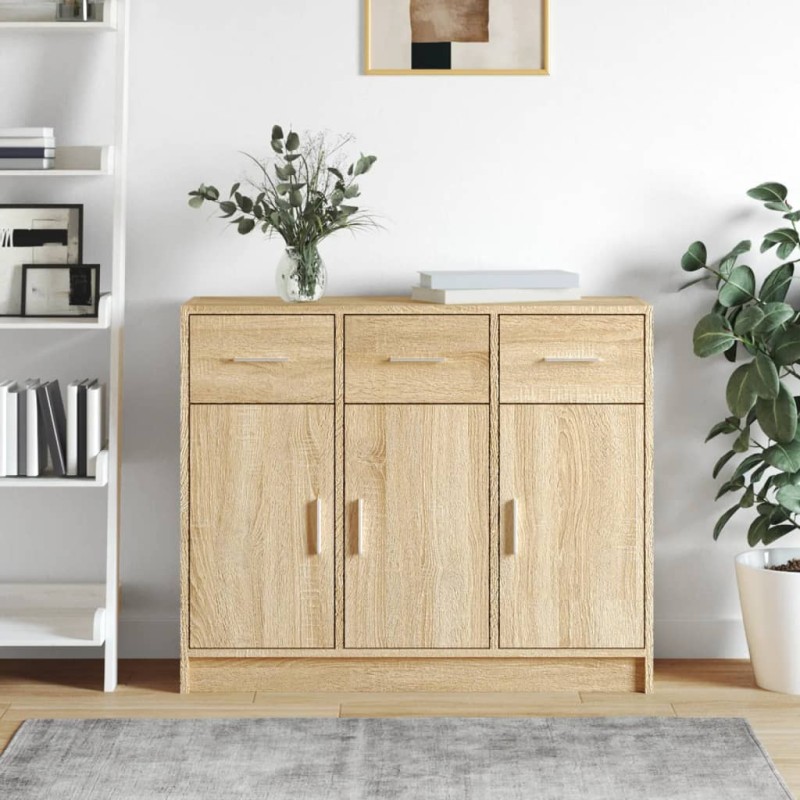 vidaXL Sideboard Sonoma-Eiche 91x28x75 cm Holzwerkstoff vidaXL Sideboard Sonoma-Eiche 91x28x75 cm Holzwerkstoff