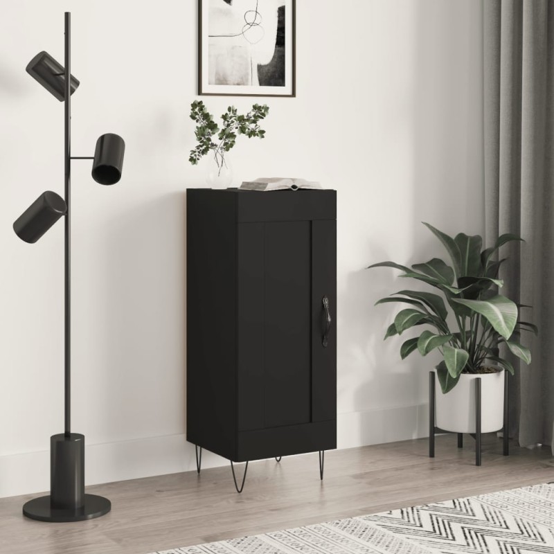 vidaXL Sideboard Schwarz 34,5x34x90 cm Holzwerkstoff vidaXL Sideboard Schwarz 34,5x34x90 cm Holzwerkstoff