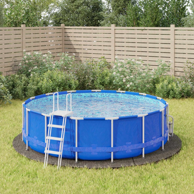 vidaXL Pool-Bodentuch Hellgrau Ø396 cm Polyester Geotextil vidaXL Pool-Bodentuch Hellgrau Ø396 cm Polyester Geotextil