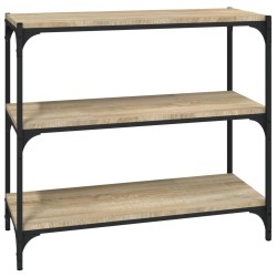 vidaXL Bücherregal Sonoma-Eiche 80x33x70,5 cm Holzwerkstoff und Stahl