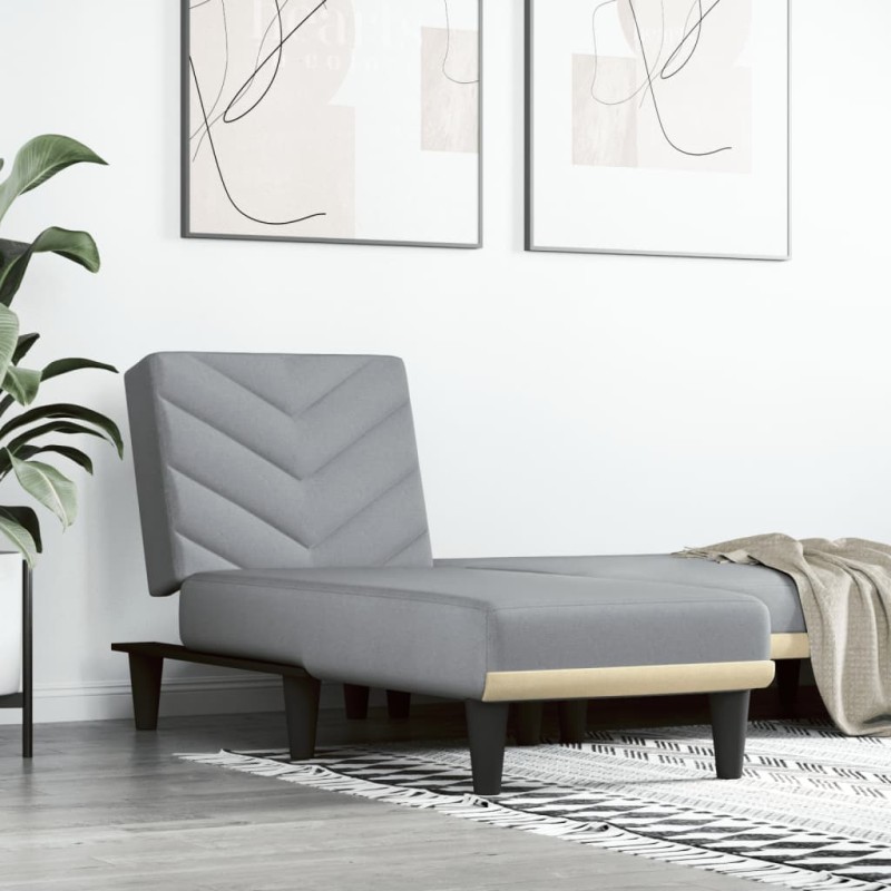 Chaiselongue Hellgrau Stoff Chaiselongue Hellgrau Stoff