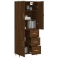 Highboard Braun Eichen-Optik 69,5x34x180 cm Holzwerkstoff Highboard Braun Eichen-Optik 69,5x34x180 cm Holzwerkstoff