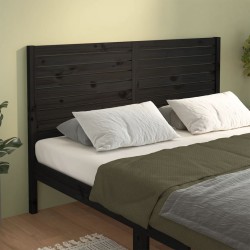 vidaXL Kopfteil Schwarz 126x4x100 cm Massivholz Kiefer