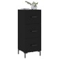 vidaXL Sideboard Schwarz 34,5x34x90 cm Holzwerkstoff vidaXL Sideboard Schwarz 34,5x34x90 cm Holzwerkstoff