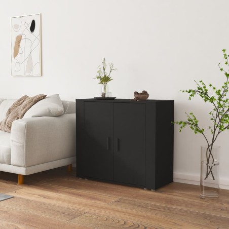 vidaXL Sideboard Schwarz 80x33x70 cm Holzwerkstoff