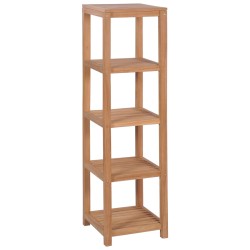 vidaXL Badezimmerregal mit 4 Etagen Teakholz Massiv 42x42x165 cm