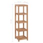 vidaXL Badezimmerregal mit 4 Etagen Teakholz Massiv 42x42x165 cm vidaXL Badezimmerregal mit 4 Etagen Teakholz Massiv 42x42x165 cm