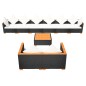 9-tlg. Garten-Lounge-Set mit Auflagen Poly Rattan Schwarz 9-tlg. Garten-Lounge-Set mit Auflagen Poly Rattan Schwarz