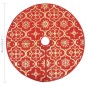 vidaXL Luxus-Weihnachtsbaumdecke mit Socke Rot 90 cm Stoff vidaXL Luxus-Weihnachtsbaumdecke mit Socke Rot 90 cm Stoff