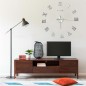 vidaXL 3D-Wanduhr Modernes Design Silbern 100 cm XXL vidaXL 3D-Wanduhr Modernes Design Silbern 100 cm XXL