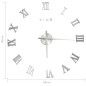 vidaXL 3D-Wanduhr Modernes Design Silbern 100 cm XXL vidaXL 3D-Wanduhr Modernes Design Silbern 100 cm XXL