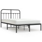vidaXL Bettgestell mit Kopfteil Metall Schwarz 120x190 cm vidaXL Bettgestell mit Kopfteil Metall Schwarz 120x190 cm