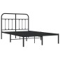 vidaXL Bettgestell mit Kopfteil Metall Schwarz 120x190 cm vidaXL Bettgestell mit Kopfteil Metall Schwarz 120x190 cm
