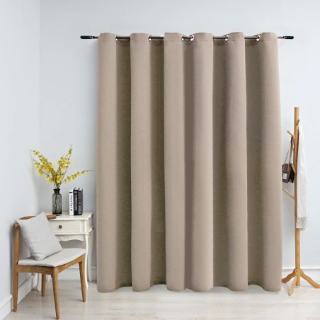 vidaXL Verdunkelungsvorhang mit Metallösen Beige 290 x 245 cm