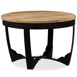 vidaXL Beistelltisch Raues Mangoholz Massiv 60 x 40 cm