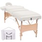 vidaXL Massageliege 3-Zonen Klappbar 10 cm Sitz Weiß vidaXL Massageliege 3-Zonen Klappbar 10 cm Sitz Weiß