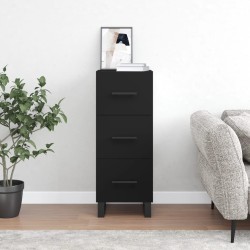vidaXL Sideboard Schwarz 34,5x34x90 cm Holzwerkstoff