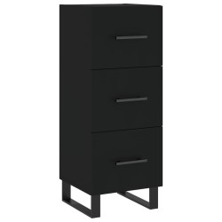 vidaXL Sideboard Schwarz 34,5x34x90 cm Holzwerkstoff