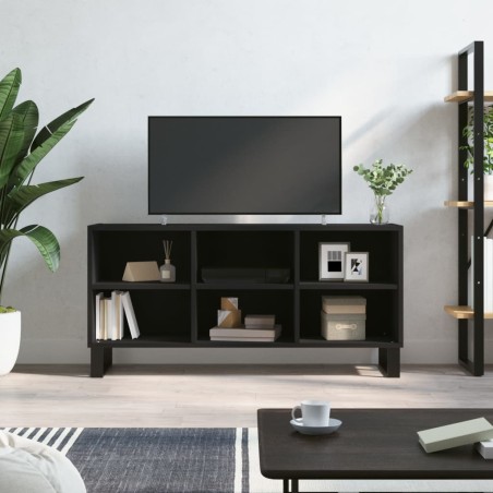 vidaXL TV-Schrank Schwarz 103,5x30x50 cm Holzwerkstoff
