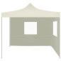 vidaXL Profi-Partyzelt Faltbar mit 2 Seitenwänden 2×2m Stahl Creme vidaXL Profi-Partyzelt Faltbar mit 2 Seitenwänden 2×2m Stahl Creme