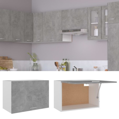 vidaXL Hängeschrank Betongrau 60x31x40 cm Holzwerkstoff