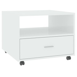 vidaXL Couchtisch Hochglanz-Weiß 55x55x40 cm Holzwerkstoff 