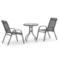 vidaXL 3-tlg. Garten-Bistro-Set Grau vidaXL 3-tlg. Garten-Bistro-Set Grau