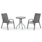 vidaXL 3-tlg. Garten-Bistro-Set Grau vidaXL 3-tlg. Garten-Bistro-Set Grau
